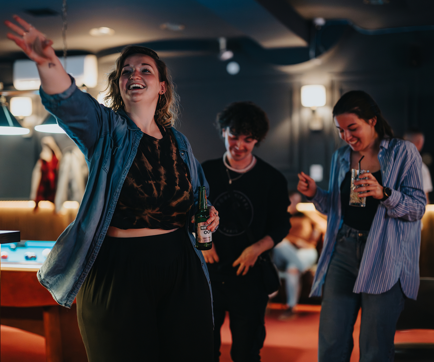 Friends celebrating during a head-to-head wager — Lucra's peer-to-peer competition platform